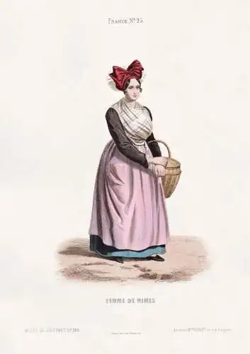 Femme de Nimes - French woman Frau femme / France Frankreich / costume Tracht costumes Trachten