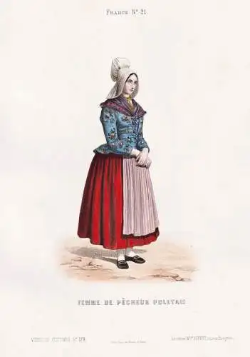 Femme de Pecheur Poletais - Le Pollet fisherman's woman Frau femme / France Frankreich / costume Tracht costum