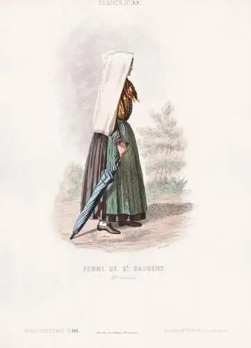 Femme de St. Gaudens (H.te Garonne) -  Saint-Gaudens Haute-Garonne Occitanie / France Frankreich / costume Tra