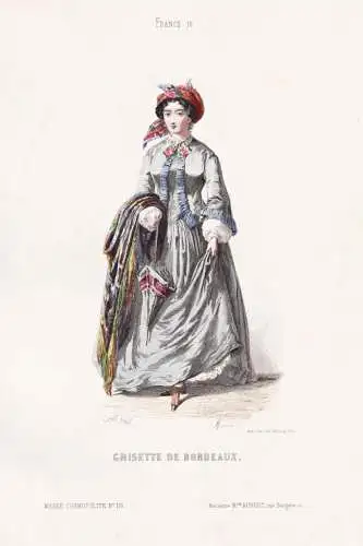 Grisette de Bordeaux - Bordeaux / French woman Frau femme / France Frankreich / costume Tracht costumes Tracht