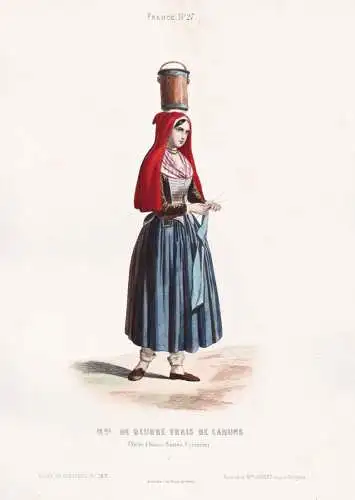 M.de de Beurre Frais de Laruns (Vallee d'Ossau-Basses Pyrenees) - Butter seller Laruns / French woman Frau fem