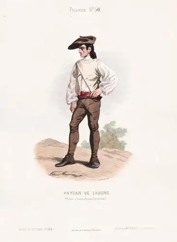 Paysan de Laruns (Vallee d'Ossau-Basses Pyrenees) -  Bauer farmer Laruns / French man homme / France Frankreic