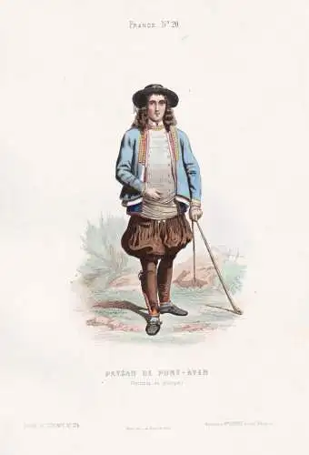 Paysan de Pont-Aven (Environs de Quimper) - French farmer Bauer / France Frankreich / costume Tracht costumes