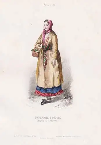 Paysanne Finois (Environs de St. Petersbourg) - Finnish woman Finland Finnland Suomi / costume Tracht costumes