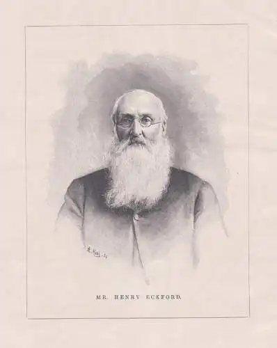 Mr. Henry Eckford - (1823-1905) horticulturist Gärtner Züchter breeder of sweet peas / Portrait / botanical