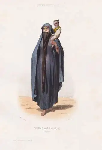 Femme du peuple (Egypte) - Egyptian woman Egypt Ägypten / costume Tracht costumes Trachten