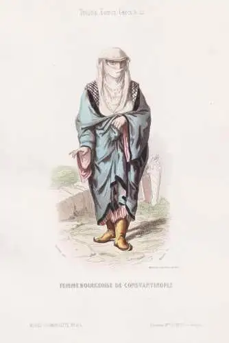 Femme bourgeoise de Constantinople - Istanbul Turkey Türkei Ottoman Empire Osmanisches Reich / costume Tracht