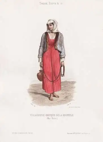 Villageoise grecque de la Roumelie (Mer Noire) - Greek woman / Rumelihisari Istanbul Turkey Türkei Ottoman Em