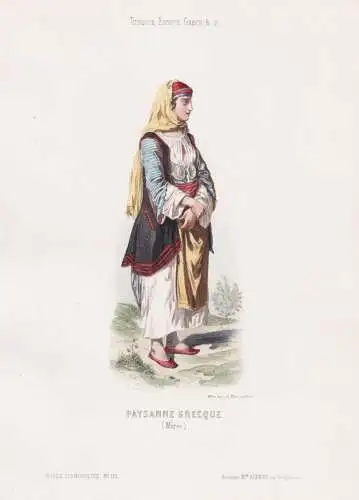 Paysanne grecque (Moree) - Morea Peloponnes Greece Griechenland Greek woman / costume Tracht costumes Trachten