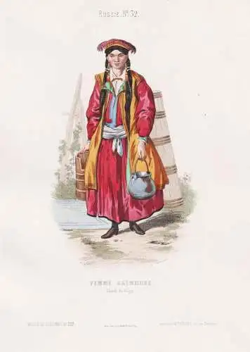Femme Kalmouke (Bords du Volga) - Kalmücken Kalmyks Russia Russland Russie / costume Tracht costumes Trachten