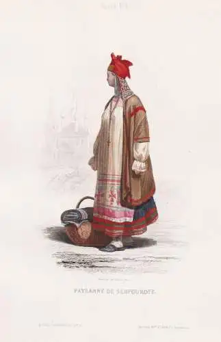Paysanne de Serpoukoff - Serpuchow Serpukhov Russia Russland Russie / Russian costume Tracht costumes Trachten