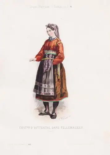 d'Hitterdal dans Fellemarken - Fellemarken / Norway Norge Norwegen / Norwegian costume Tracht costumes Tracht