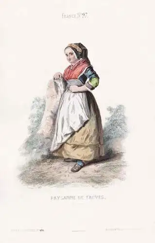 Paysanne de Tauves - Tauves Taova Auvergne-Rhone-Alpes / France Frankreich / costume Tracht costumes Trachten