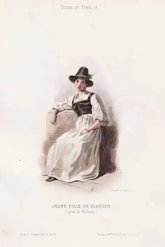 Jeune fille de Klausen (pres de Kufstein) - Klausen Südtirol Italy Italia Italien / costume Tracht costumes T