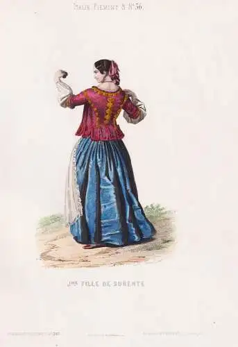 J.ne fille de Sorente - Sorento Sorrent / Naples Neapel Napoli Campania / Italy Italien Italia / costume Trach