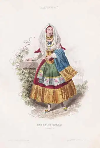 Femme de Sinnai (Sardaigne) - Sardinia Sardinien Sardegna / Italy Italien Italia / costume Tracht costumes Tra