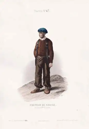 Porteur de Chaise ( Pyrenees) - Cauterets Hautes-Pyrénées / French man homme / France Frankreich / costume T