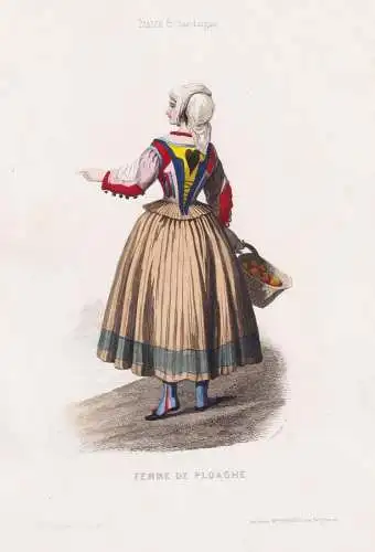 Femme de Ploaghe - Sardinia Sardinien Sardegna / Italy Italien Italia / costume Tracht costumes Trachten