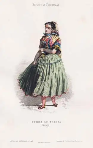 Femme de Tolosa (Biscaye) - Tolosa  País Vasco / Espana Spain Spanien Espagne / costume Tracht costumes Trach