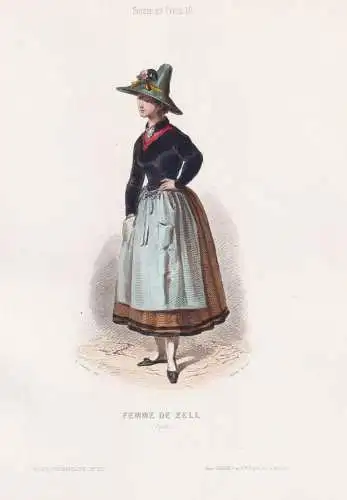 Femme de Zell (Tyrol) - Zell am Ziller Tirol Österreich Austria / costume Tracht costumes Trachten