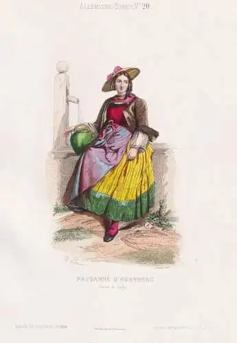 Paysanne d'Hornberg - Baden-Württemberg / costume Tracht costumes Trachten