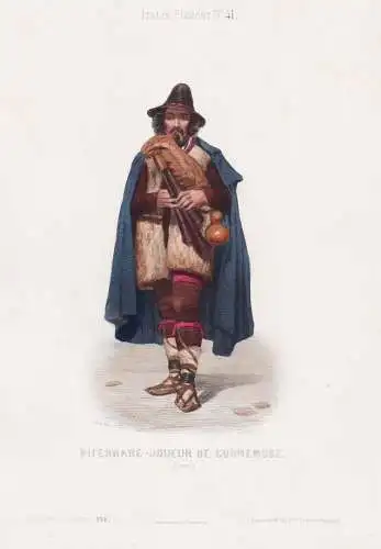 Piferrare-Joueur de Cornemuse. - Bagpipe Player Roma Rome Rom / Italy Italien Italia / costume Tracht costumes