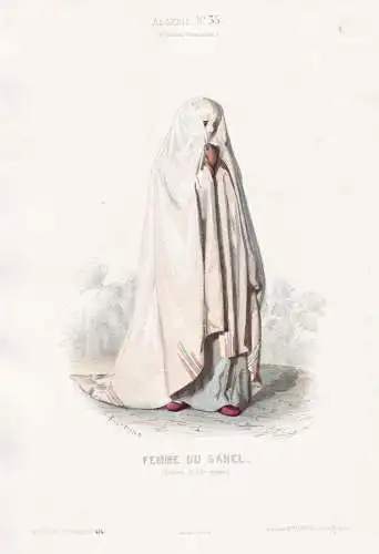 Femme du Sahel - Algerian woman Algeria Algerien Algérie / costume Tracht costumes Trachten