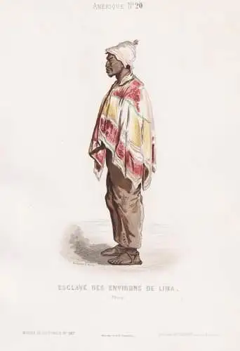Esclave des environs de Lima (Perou) - slave Sklave Lima Peru / costume Tracht costumes Trachten