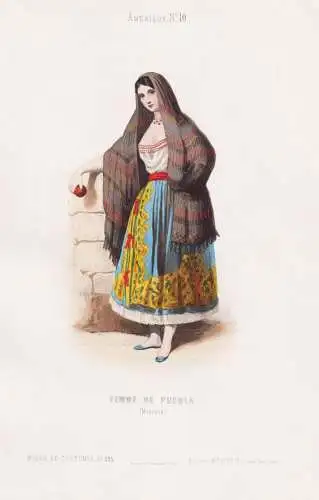 Femme de Puebla (Mexique) - Puebla Mexico Mexiko Mexican woman / costume Tracht costumes Trachten