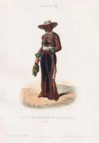 Habitan des environs de la Vera-Cruz (Mexique) - Veracruz Mexico Mexiko Mexican man / costume Tracht costumes