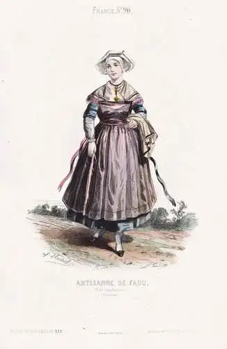 Artisanne de Faou - Le Faou Finistere Bretagne Handwerkerin / France Frankreich / costume Tracht costumes Trac