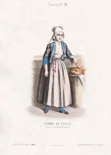 Femme de Faulé - Morlaix Finistere Bretagne / France Frankreich / costume Tracht costumes Trachten