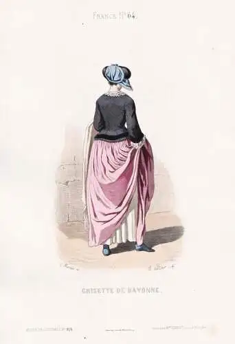 Grisette de Bayonne - Pyrénées-Atlantique / French girl woman Mädchen / France Frankreich / costume Tracht