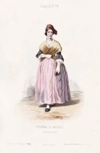 Femme d'Arles - Arles Bouches-du-Rhone / French woman Frau femme / France Frankreich / costume Tracht costumes
