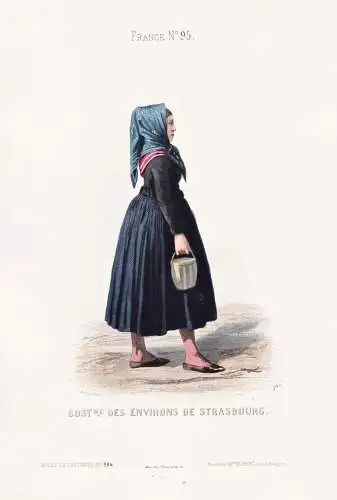 des environs de Strasbourg - Straßburg Elsass Alsace / French woman femme / France Frankreich / costume Trac