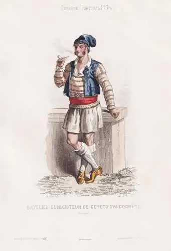 Batelier conducteur de genets d'Alcochete - Alcochete Setubal Portugal Portuguese man / costume Tracht costume