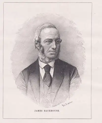 James Backhouse - (1825–1890) Botaniker botanist / Portrait / botanical Botanik