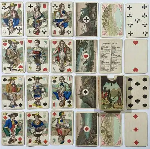 Vues et Costumes suisses - Spielkarten / playing cards / cartes a jouer