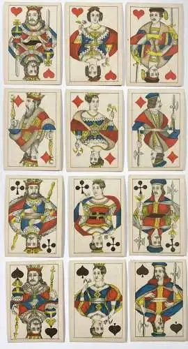 (French Pattern playing cards) - Kartenspiel / Card game / Spielkarten / carte da gioco / cartes à jouer / je