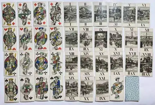 (Set of French Pattern Tarot cards) - Tarock / Kartenspiel / Card game / Spielkarten / carte da gioco / cartes