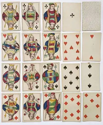 (Set of Belgian (?) playing cards) - Kartenspiel / Card game / Spielkarten / carte da gioco / cartes à jouer