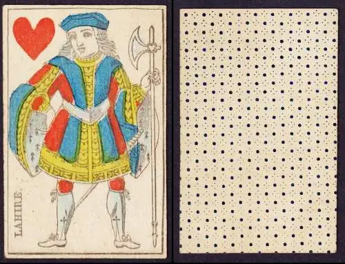 (Herz-Bube) Lahire - Jack of Hearts / Vallet de coeur / playing card carte a jouer Spielkarte cards cartes