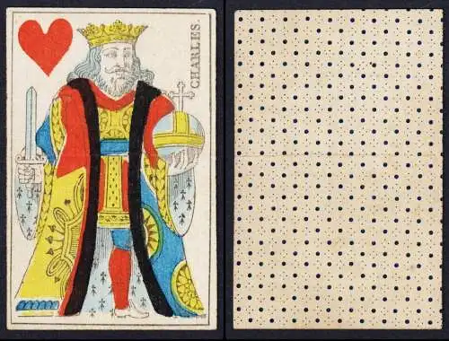 (Herz-König) Charles - King of Hearts / Roi de coeur / playing card carte a jouer Spielkarte cards cartes