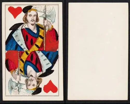 (Herz-Bube) - Jack of Hearts / Vallet de coeur / playing card carte a jouer Spielkarte cards cartes