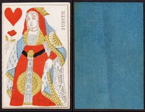 (Herz-Dame) - Queen of Hearts / Dame du coeur / playing card carte a jouer Spielkarte cards cartes