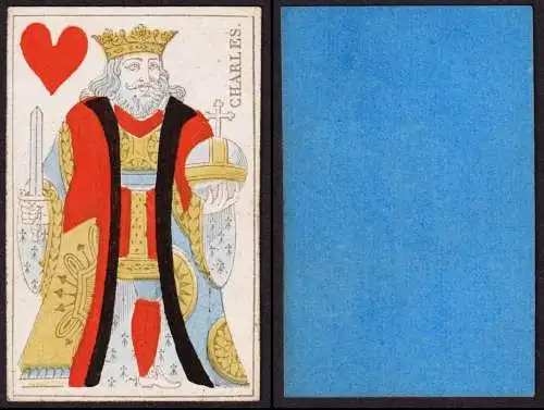 (Herz-König) - King of Hearts / Roi de coeur / playing card carte a jouer Spielkarte cards cartes