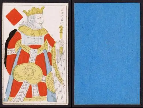 (Karo-König) - King of diamonds / Roi de carreau / playing card carte a jouer Spielkarte cards cartes