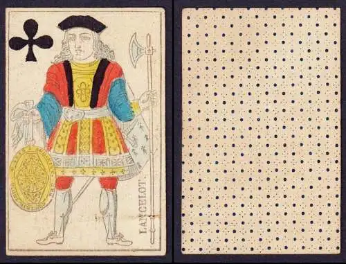 (Kreuz-Bube) Lancelot - Jack of Clubs / Vallet de trèfle / playing card carte a jouer Spielkarte cards cartes