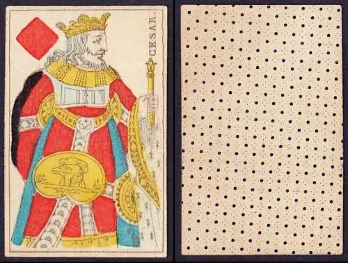 (Karo-König) Cesar - King of Diamonds / Roi de carreau / playing card carte a jouer Spielkarte cards cartes
