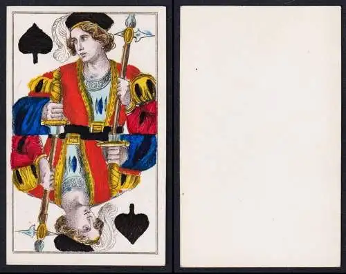 (Pik-Bube) - Jack of Spades / Vallet de pique / playing card carte a jouer Spielkarte cards cartes